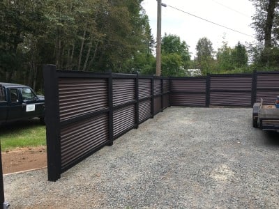 Metal Fences, Corrugated Metal Privacy Fence Cost